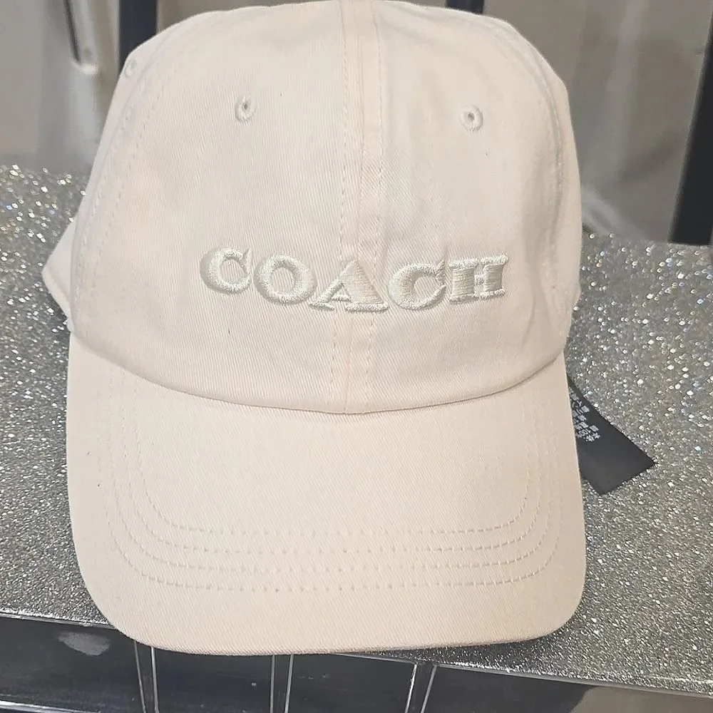 Coach Logo‎ Baseball Cap- Cream